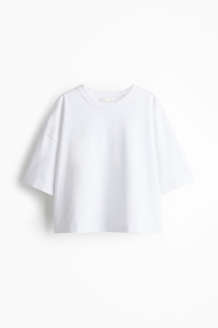 H & M - Boxy T-shirt - Wit