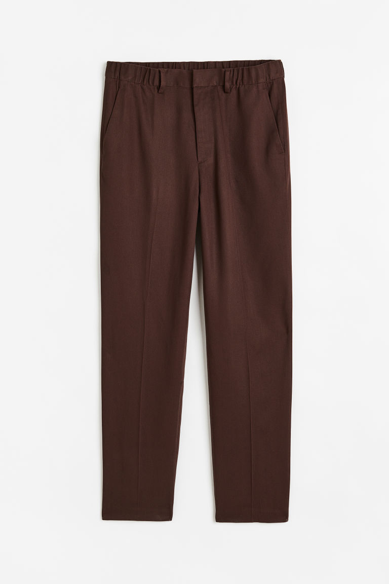 H & M - Pantalon van lyocell - Regular Fit - Bruin