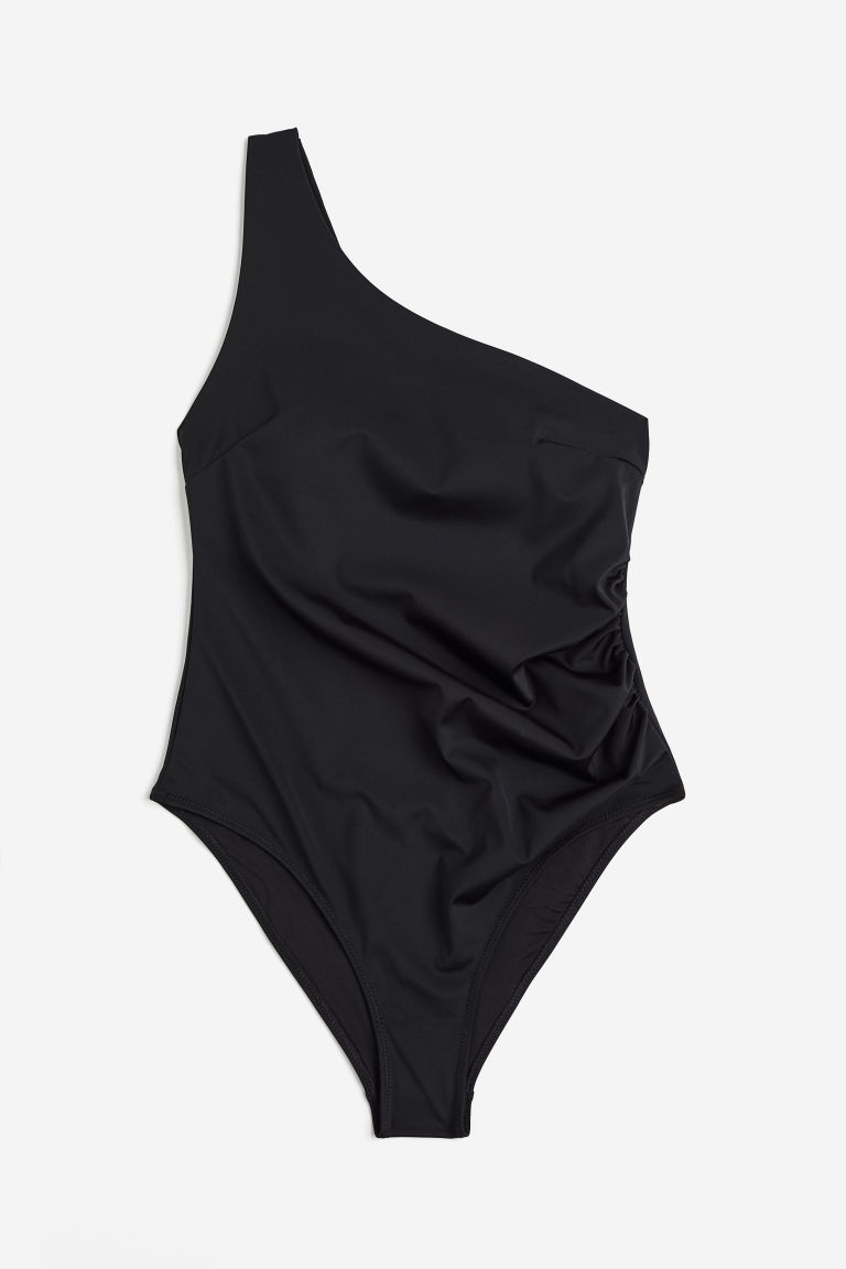 H & M - One-shoulderbadpak - Light Shape - Zwart