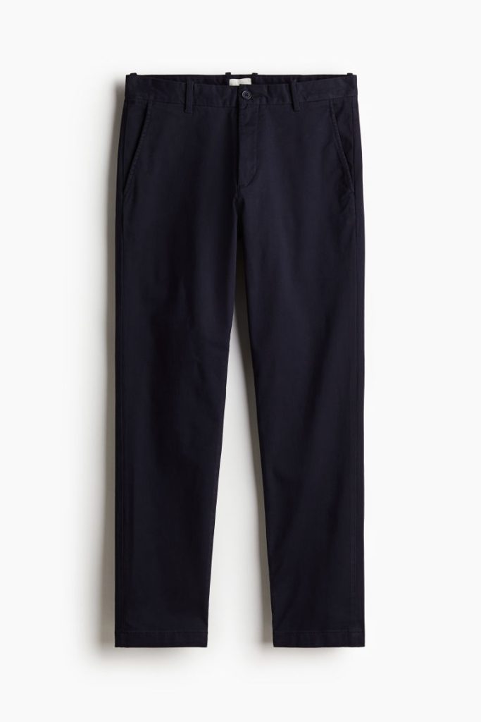 H & M - Katoenen chino - Slim Fit - Blauw