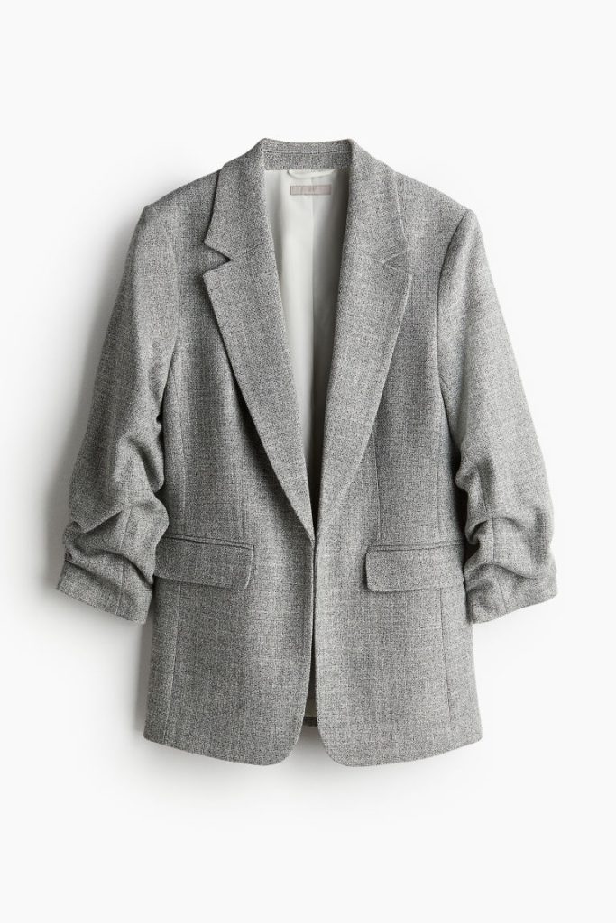 H & M - Blazer met rimpeleffect - Grijs