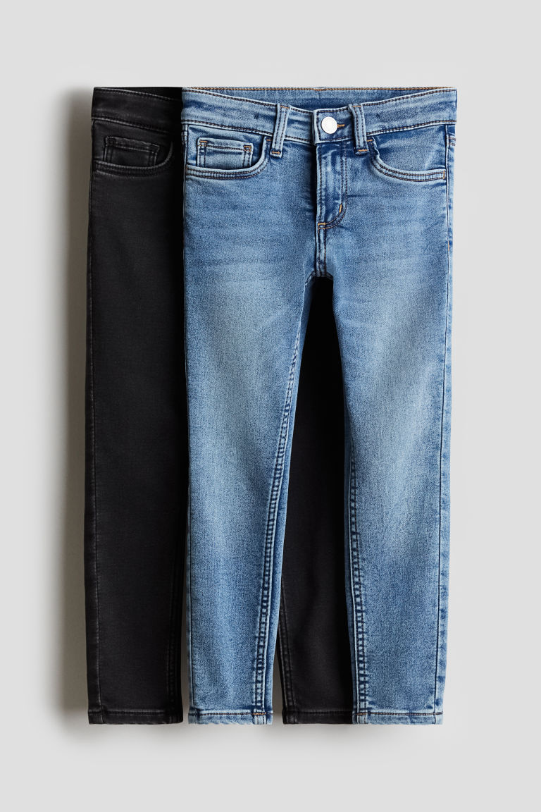 H & M - Set van 2 Supersoft Skinny Fit Jeans - Blauw