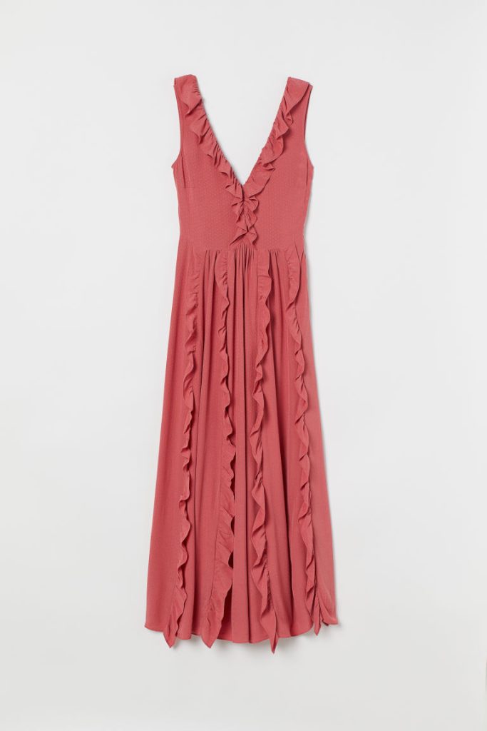 H & M - Jurk met volants - Rood