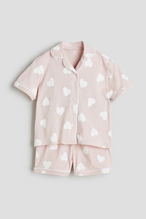 H & M - Tricot pyjama met dessin - Roze