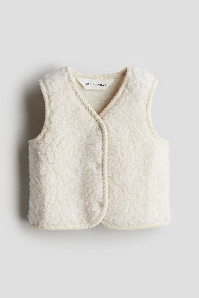 H & M - Teddy bodywarmer van wolmix - Beige