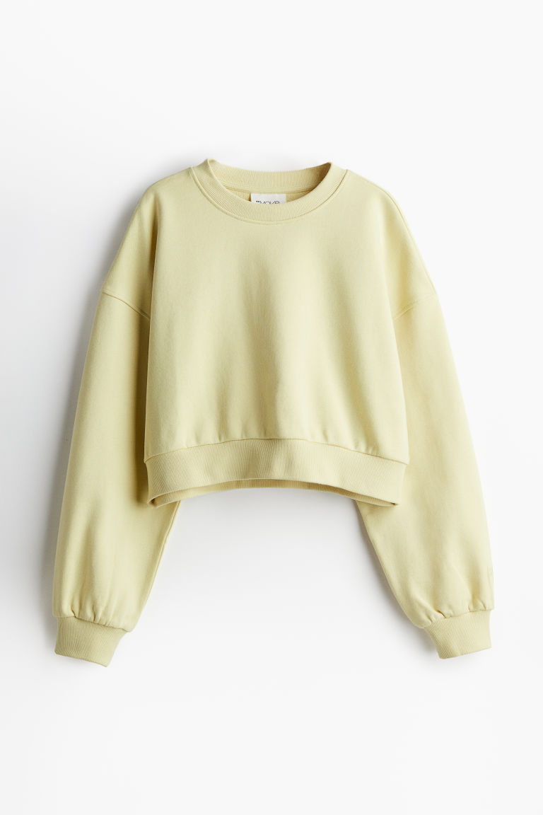 H & M - Cropped sweater - Geel