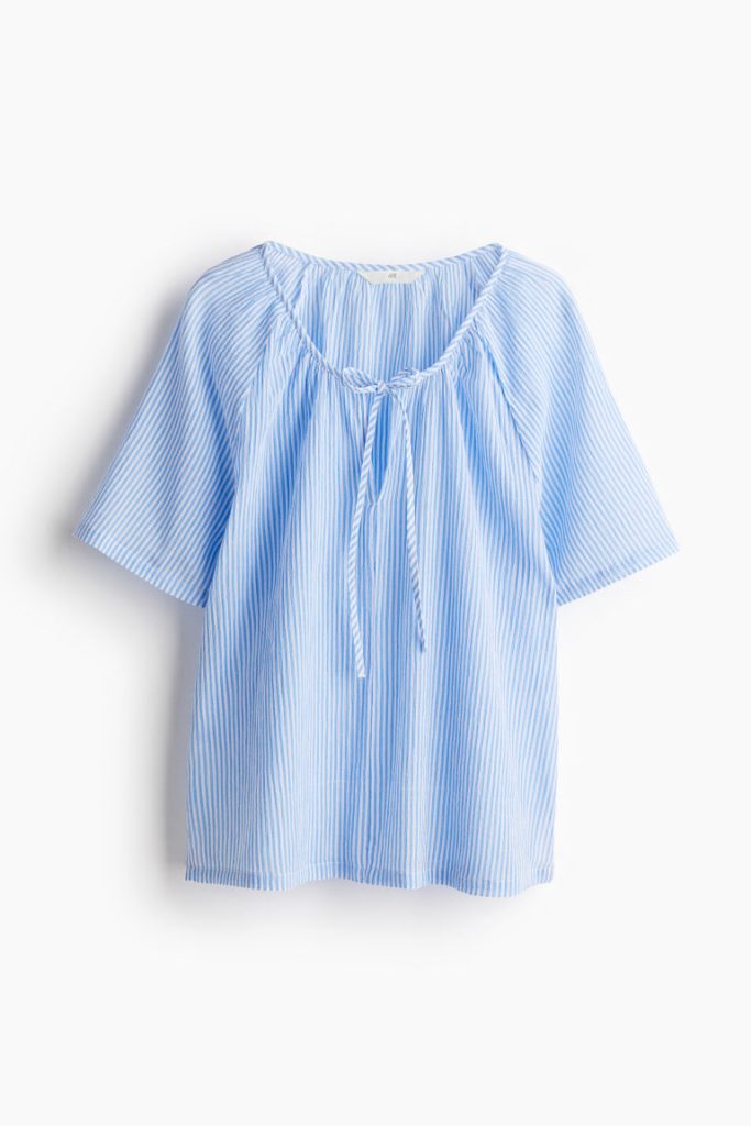 H & M - Blouse met raglanmouwen - Blauw