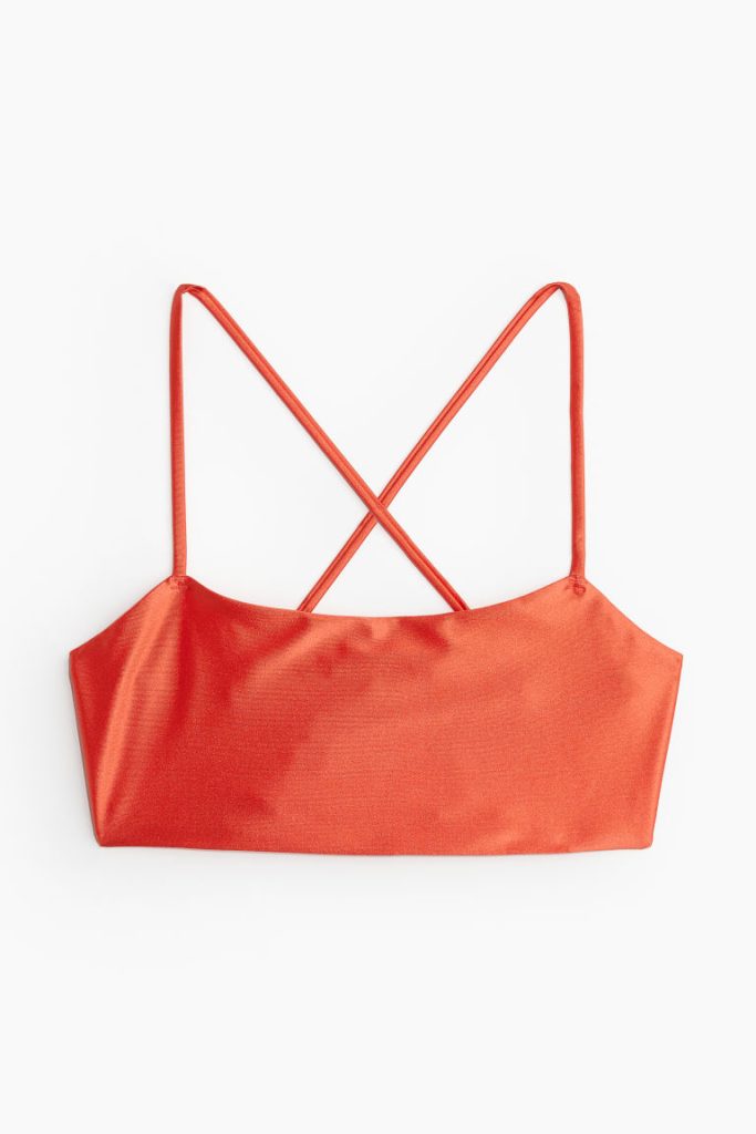 H & M - Bikinitop met strikbandjes - Rood