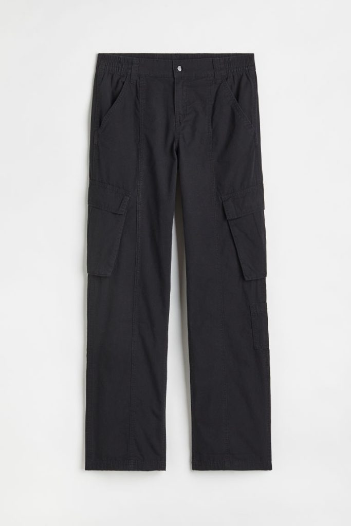 H & M - Utilitybroek van canvas - Zwart