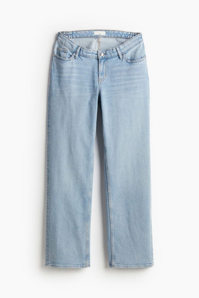 H & M - MAMA Before & After Wide Low Jeans - Blauw