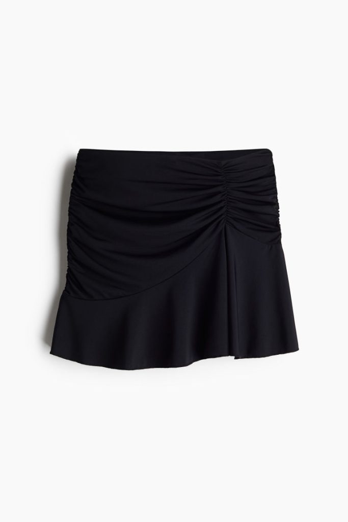 H & M - Ingerimpelde minirok - Zwart