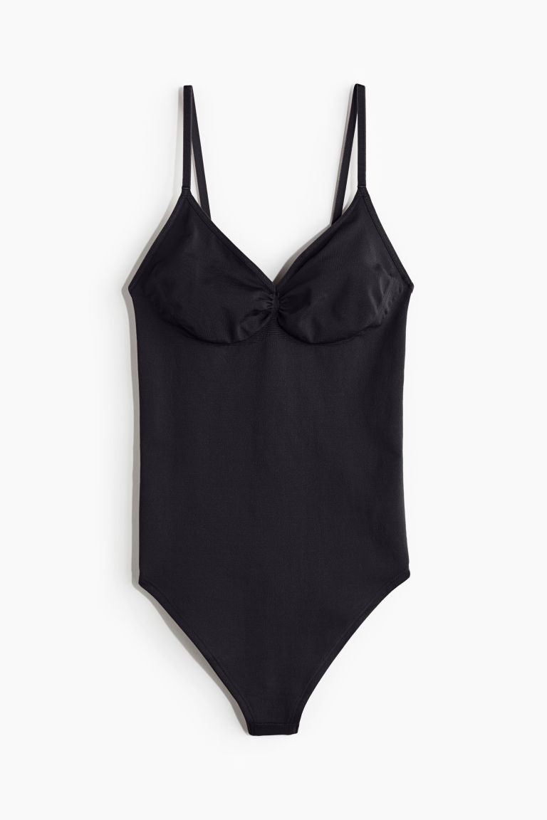 H & M - Firm Shape stringbody - Stretchy and sculpting - Zwart