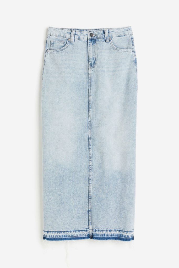 H & M - Denim maxirok - Blauw