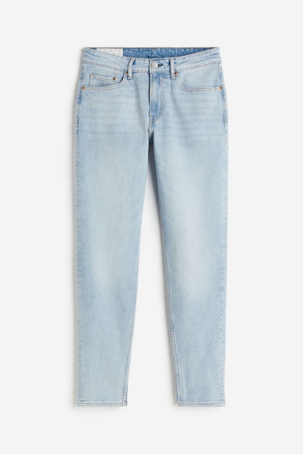 H & M - Regular Tapered Jeans - Blauw