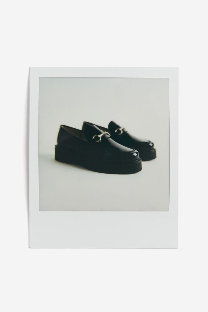 H & M - Leren loafers - Zwart