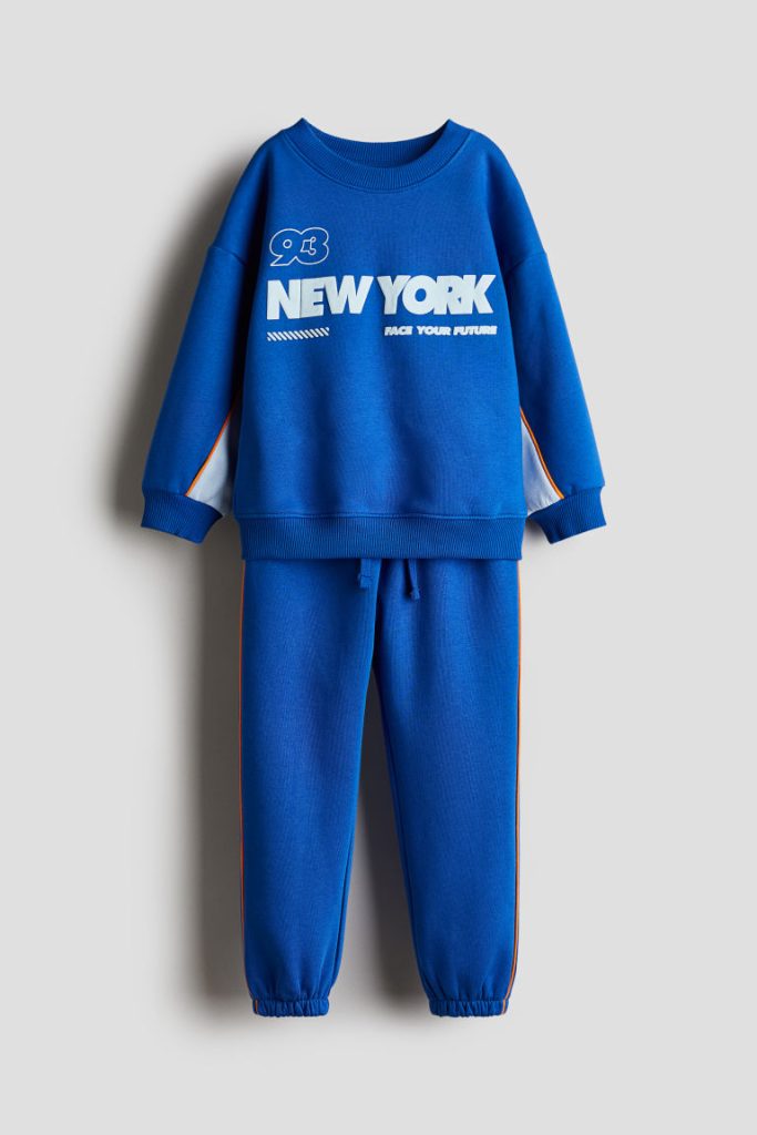 H & M - Tweedelige set - sweater en joggers - Blauw