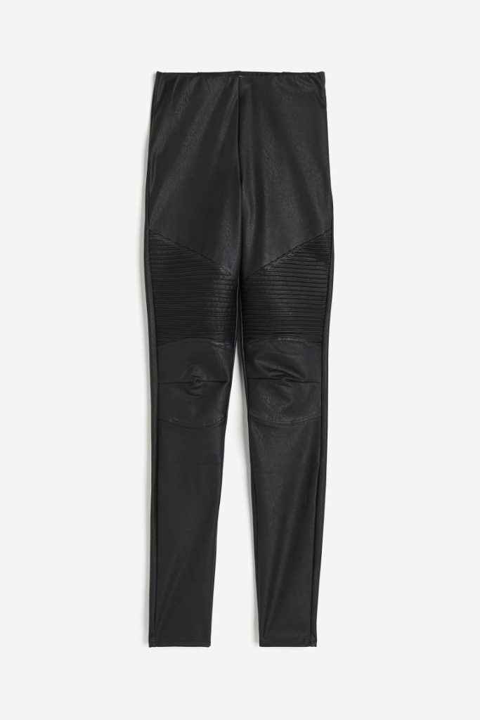 H & M - Moto Skinny Pull On - Zwart