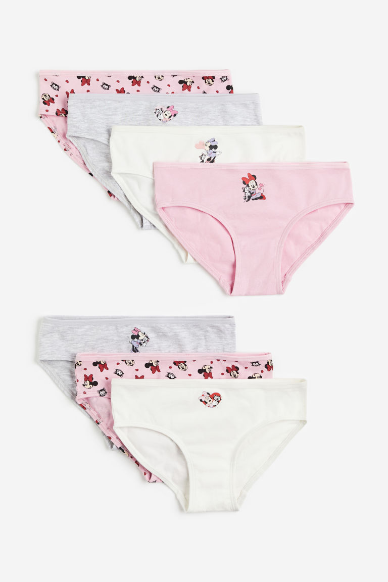 H & M - Set van 7 katoenen slips - Roze