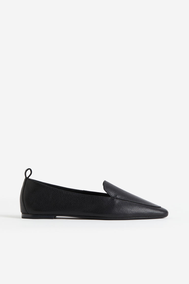 H & M - Suède loafers - Zwart