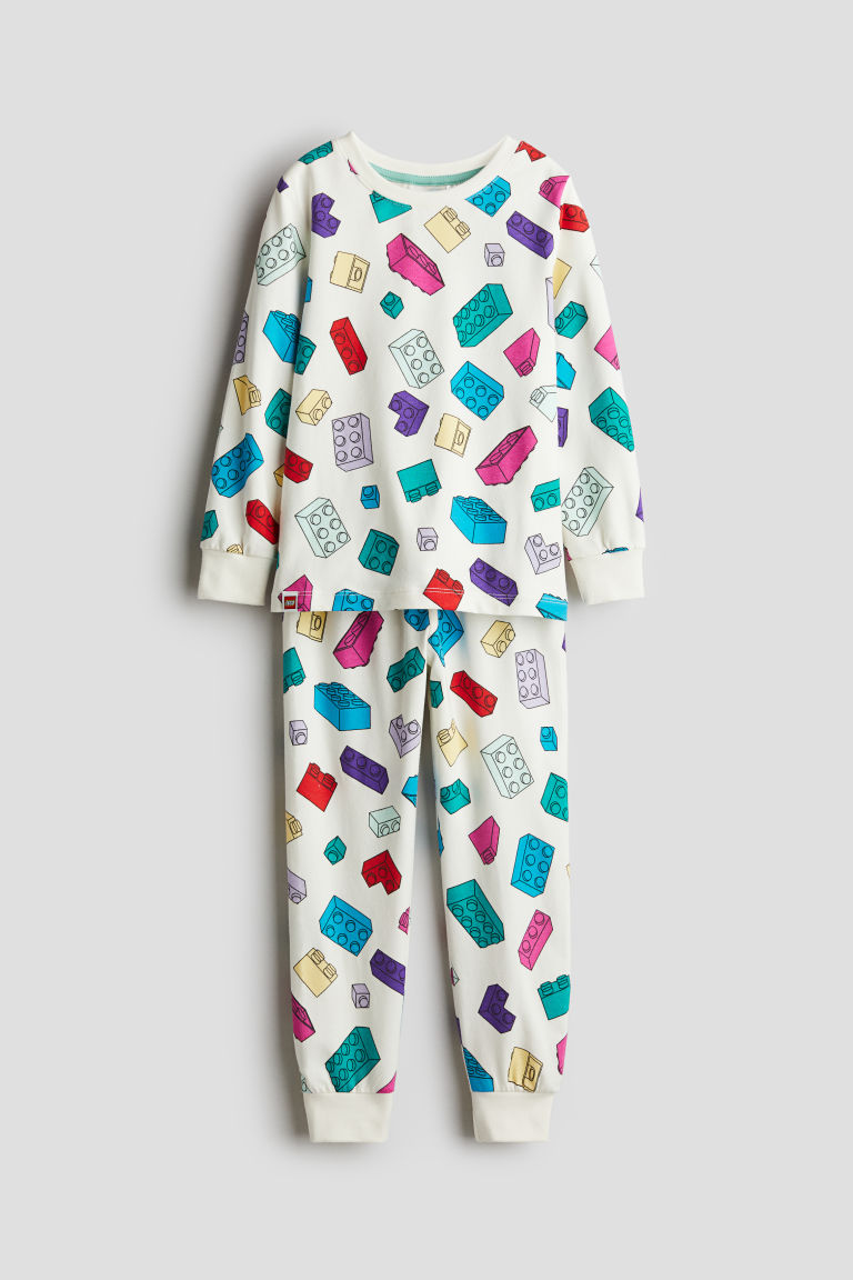 H & M - Pyjama met dessin - Wit