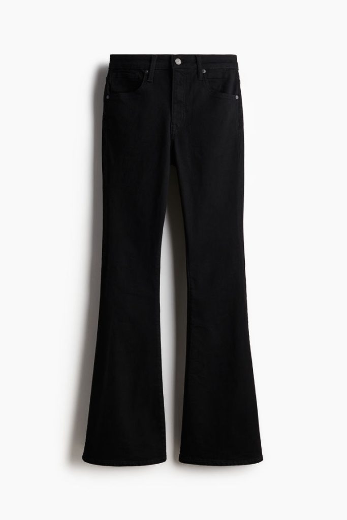 H & M - Flared Ultra High Jeans - Zwart