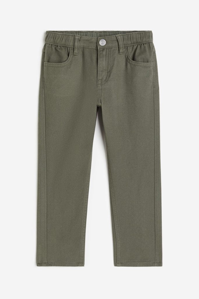 H & M - Broek - Relaxed Tapered Fit - Groen