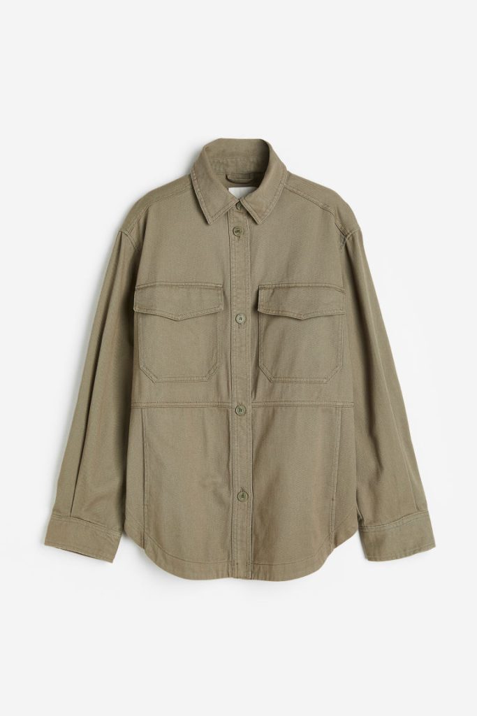 H & M - Twill shacket - Groen