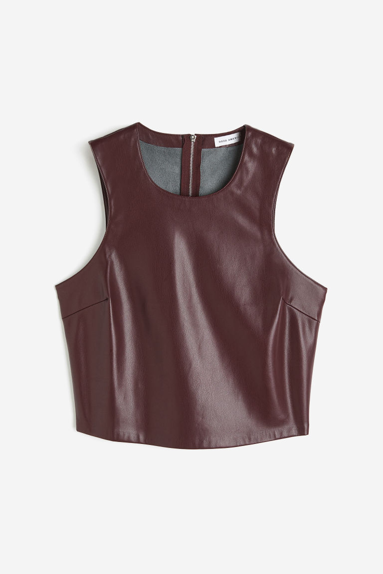 H & M - Better Than Leather Tank Top - Bruin