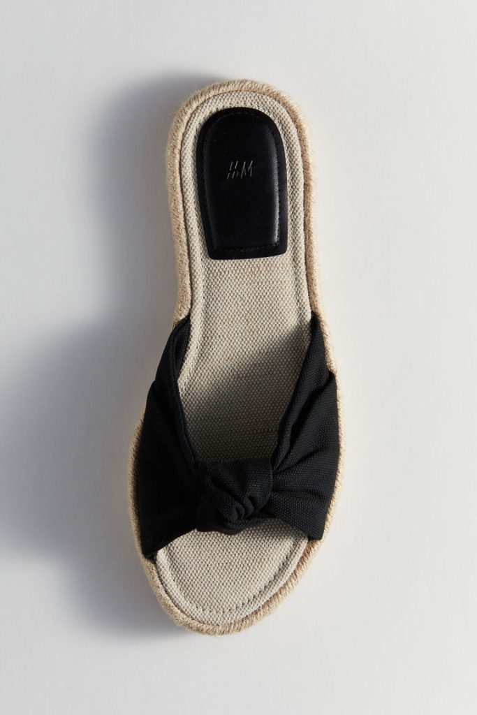 H & M - Espadrille-slippers met geknoopt detail - Zwart