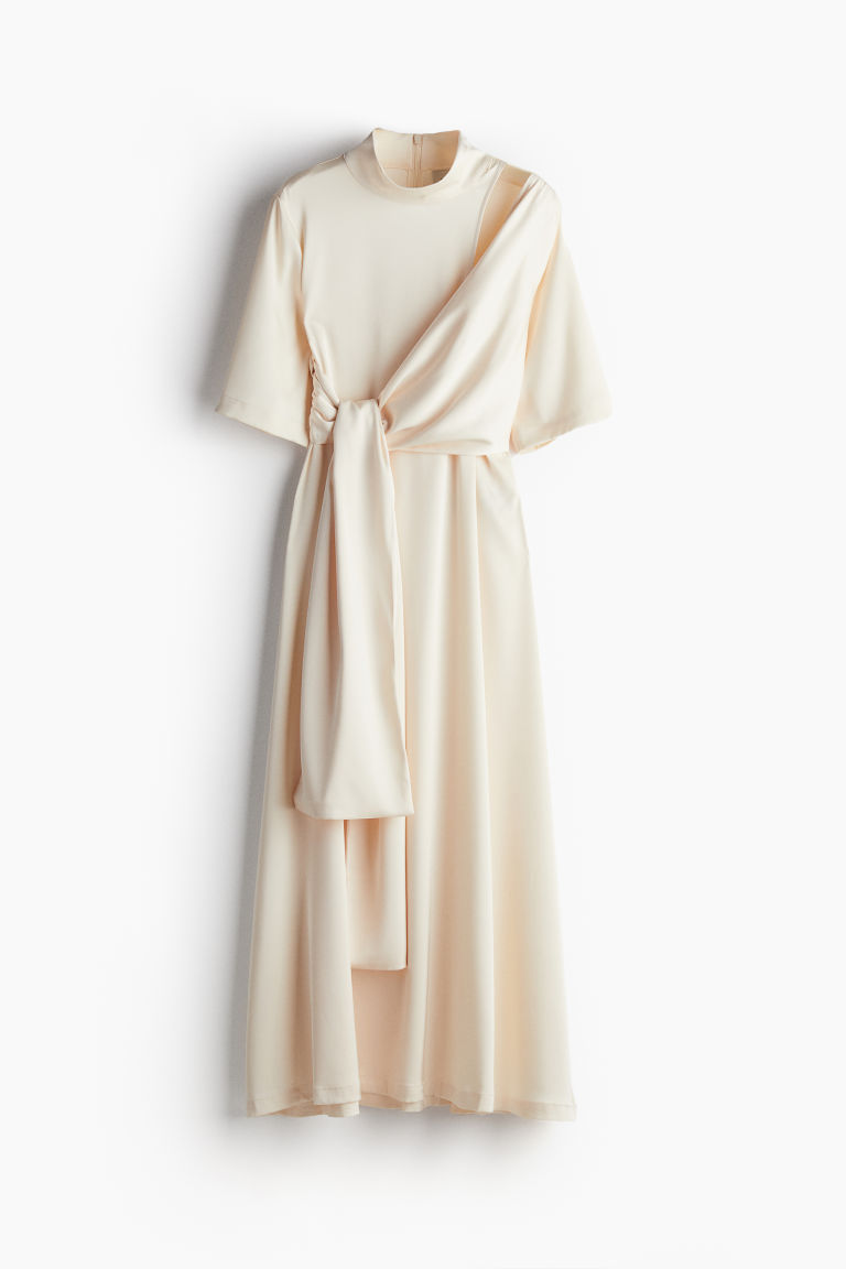 H & M - Harpergz Knot Long Dress - Geel