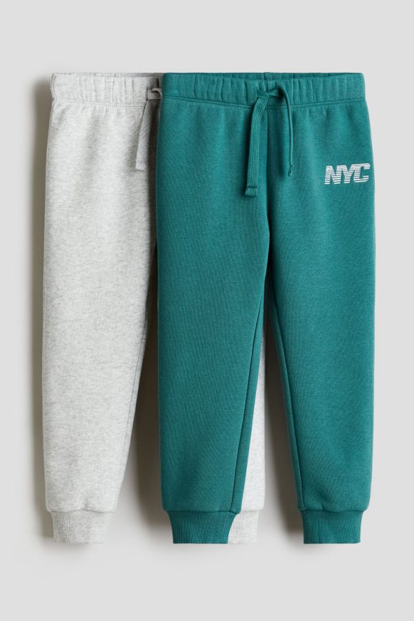 H & M - Set van 2 joggers - Groen