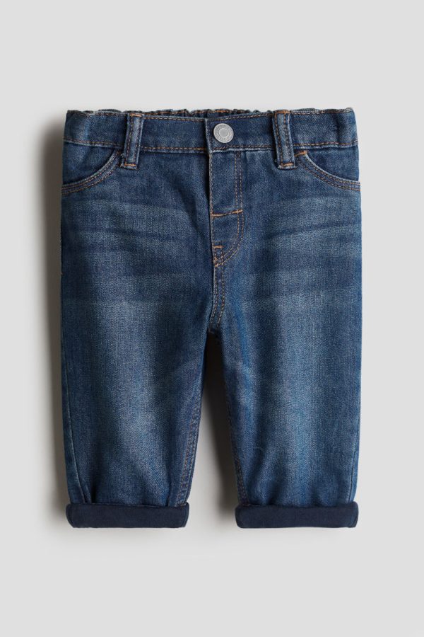 H & M - Jeans met tricot voering - Blauw