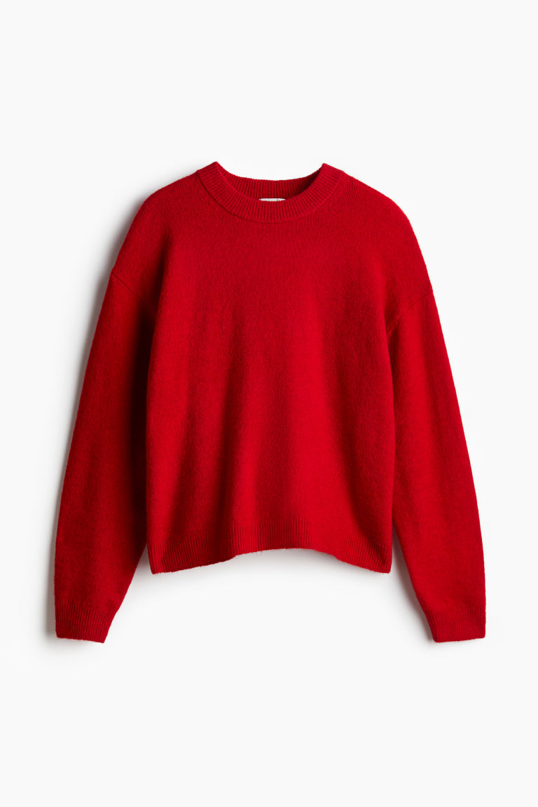 H & M - Gebreide trui - Rood