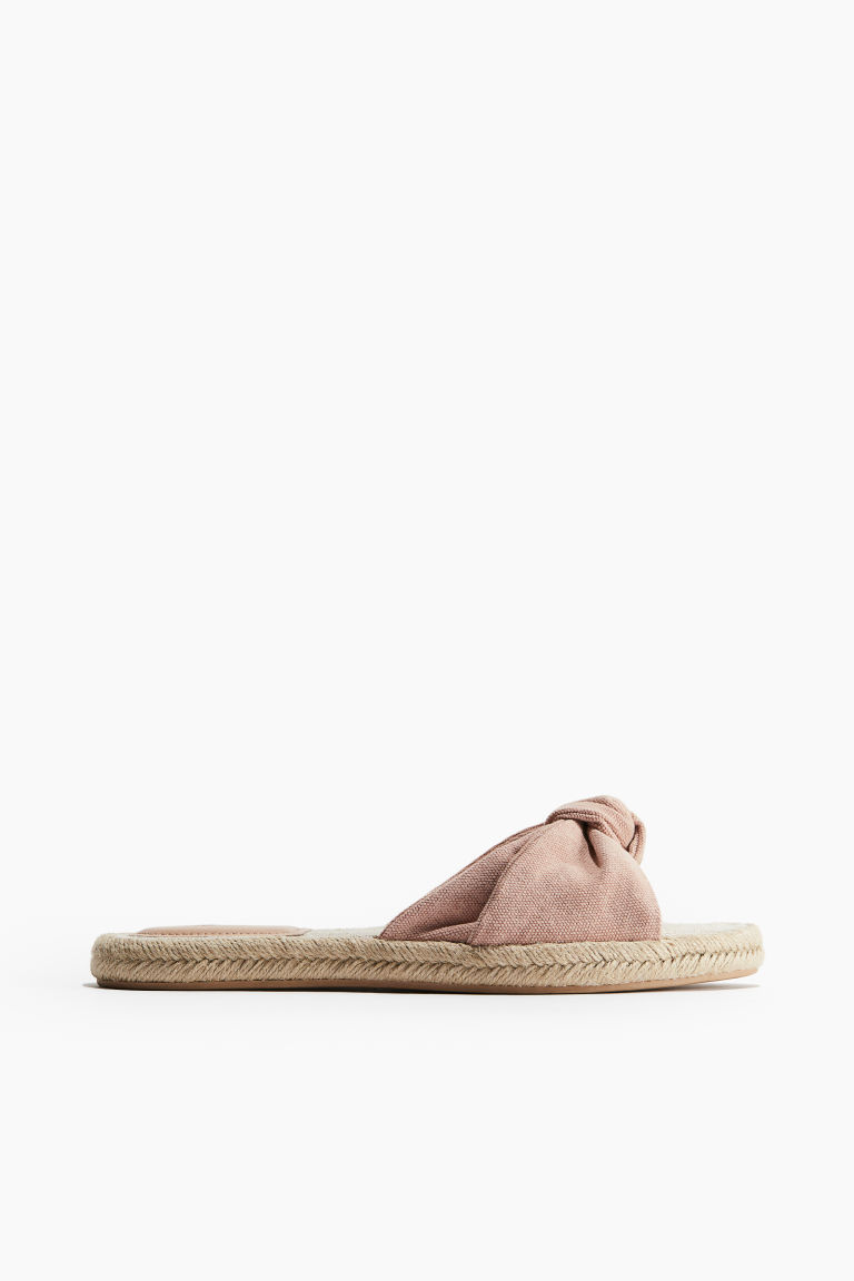 H & M - Espadrille-slippers met geknoopt detail - Roze