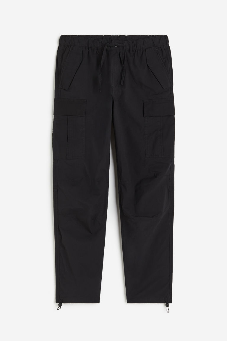 H & M - Utilitybroek van ripstop - Regular Fit - Zwart