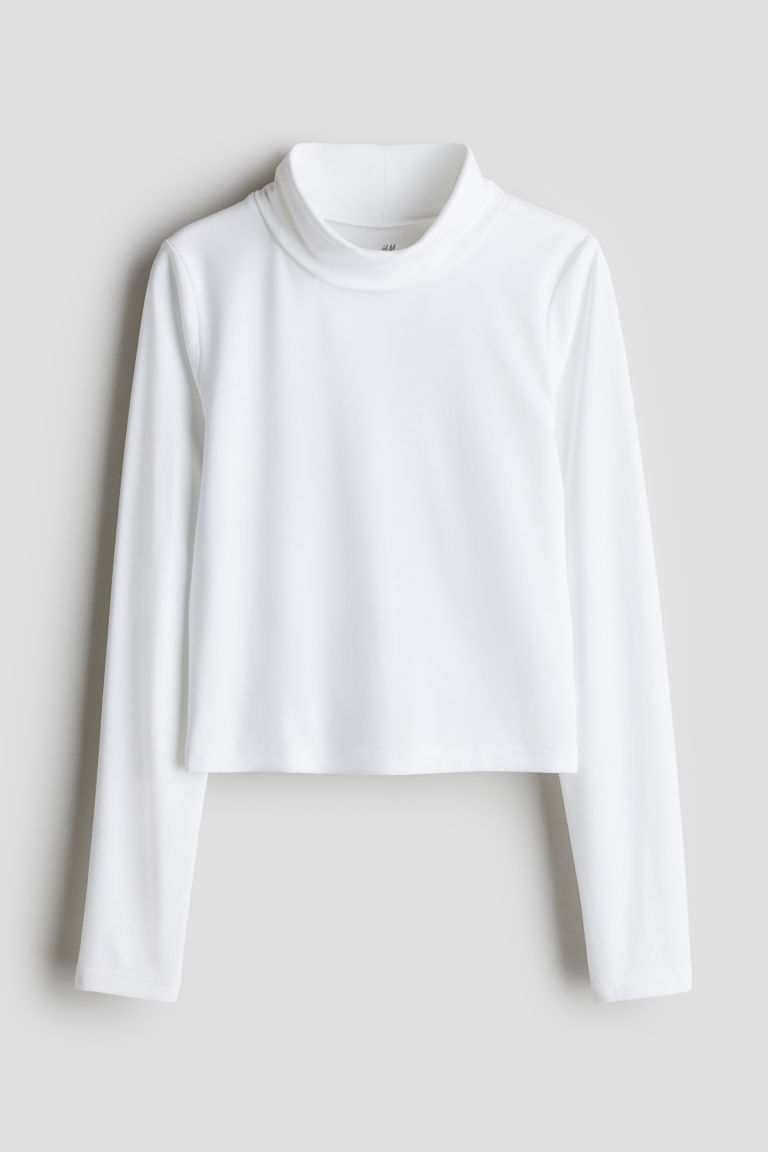 H & M - Top met turtleneck - Wit