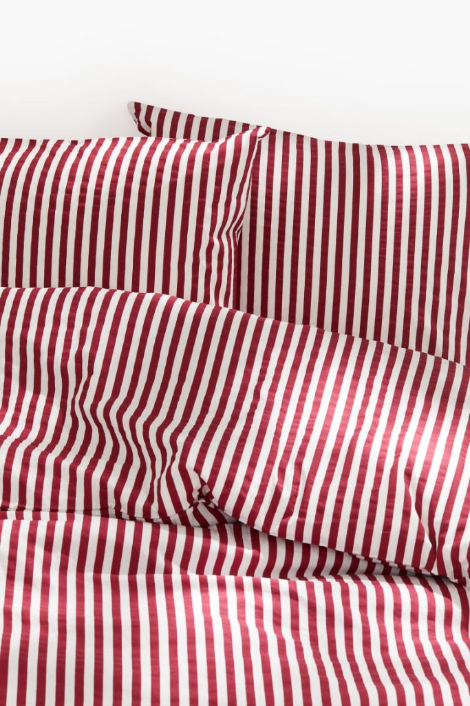 H & M - Katoenen dekbedset - tweepersoons - Rood