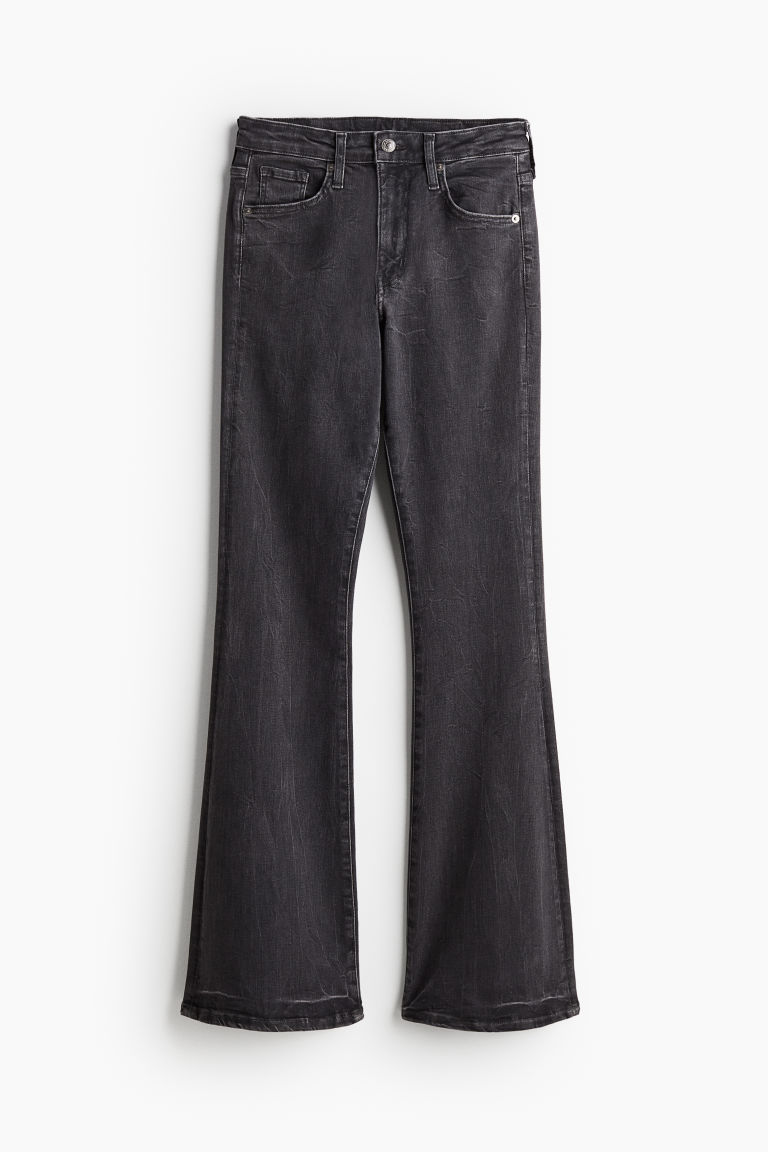 H & M - Flared Ultra High Jeans - Grijs