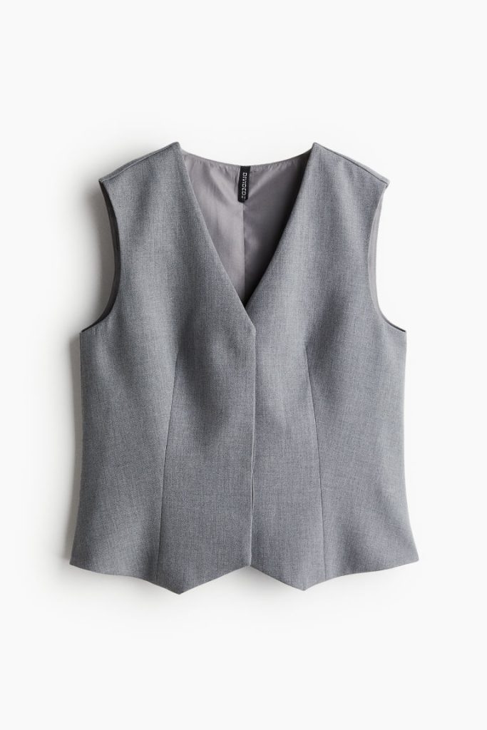 H & M - Twill kostuumgilet - Grijs