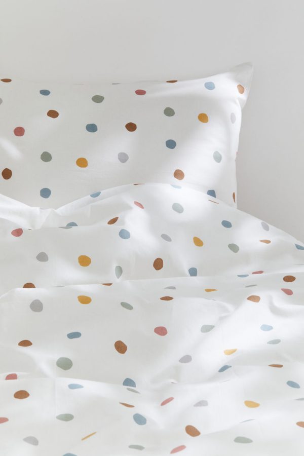 H & M - Katoenen dekbedset - eenpersoons - Wit