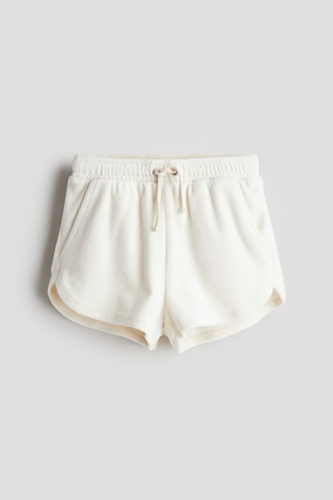 H & M - Pull-on short van velours - Beige