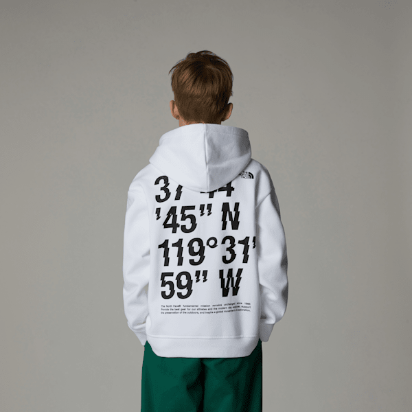 The North Face Oversized Coordinates-hoodie Met Print Voor Jongens Tnf White male