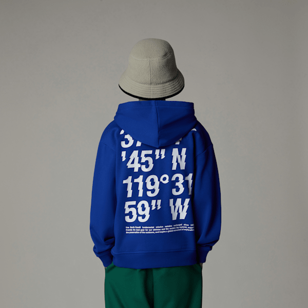 The North Face Oversized Coordinates-hoodie Met Print Voor Jongens Tnf Blue male