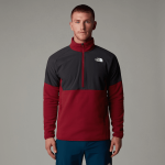 The North Face Zware Glacier-fleece Met Halve Rits Voor Heren Garnet Red-asphalt Grey male