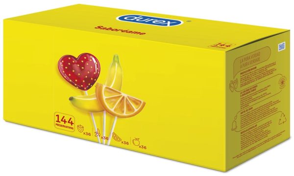 Durex Fruity Fun Condooms Met Smaak 144 stuks (grootverpakking)