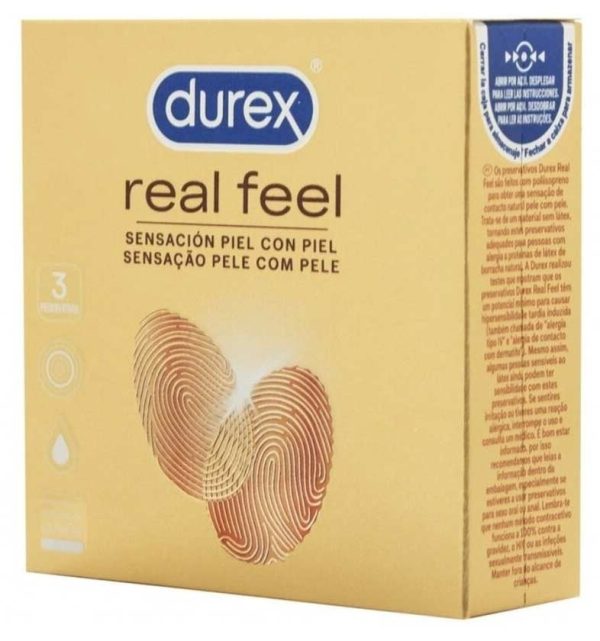 Durex Real Feel (Nude) Latexvrije Condooms Durex Real Feel - 18 latex vrije condooms (6x3)