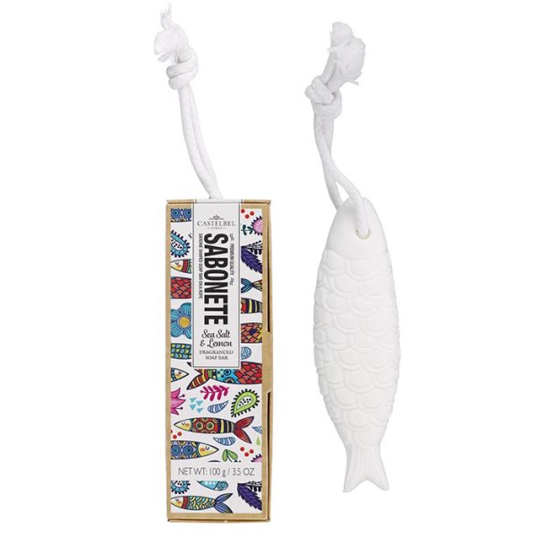 Sardine Soap-on-a-Rope Sea Salt&Lemon zeep 80 gr