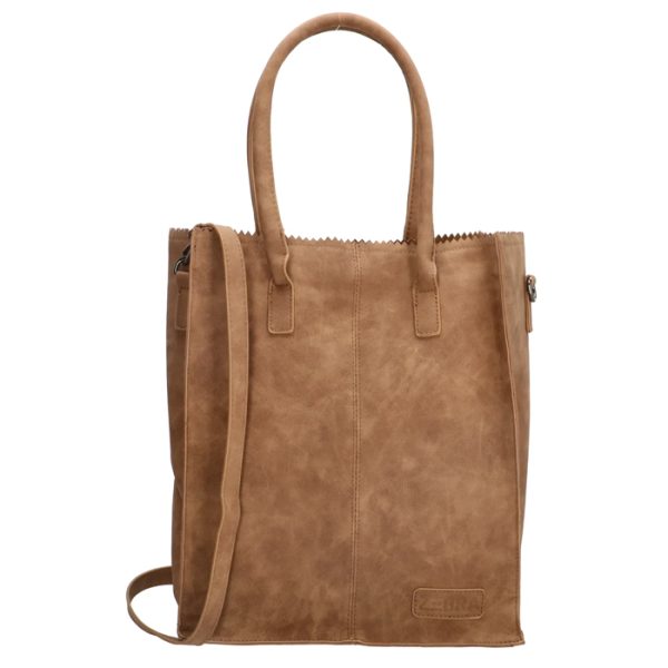 Zebra Natural Bag Rosa Camel Suedine