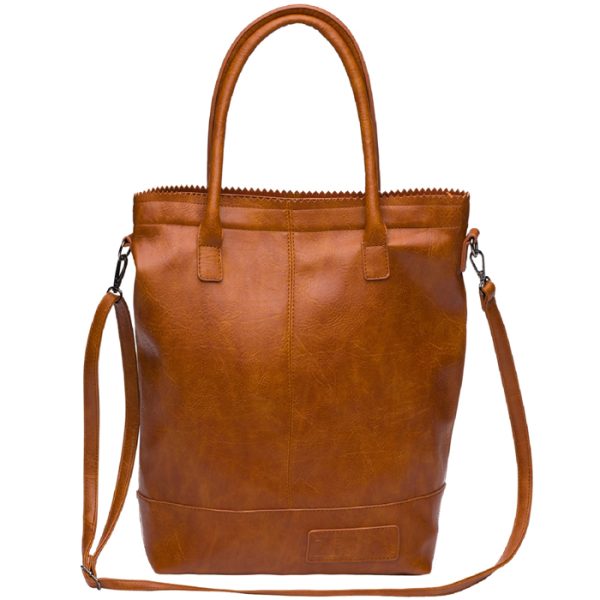 Zebra Natural Shopper met rits Camel