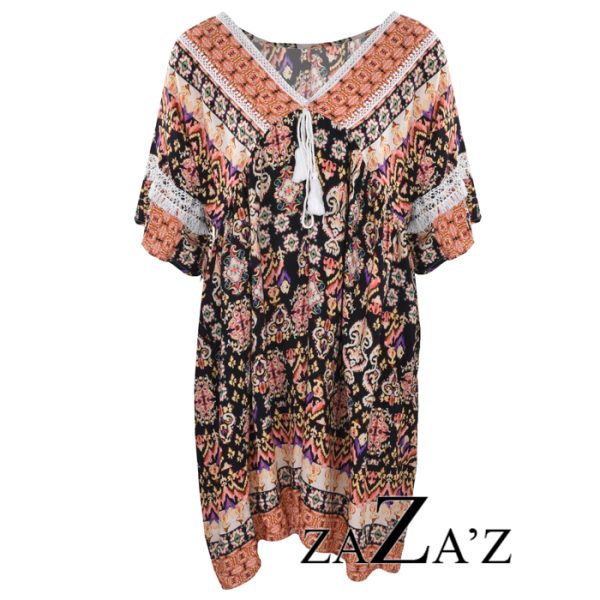 Boho tuniek zwart